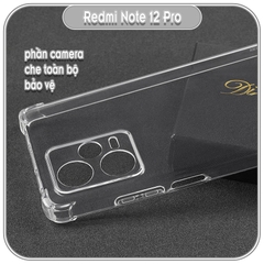 Ốp chống sốc cho Redmi Note 12 Pro 5G nhựa dẻo TPU trong che camera