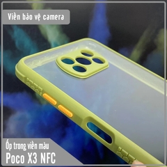 Ốp lưng cho Xiaomi Poco X3 NFC - X3 PRO trong viền màu che camera 4 Gốc chống sốc