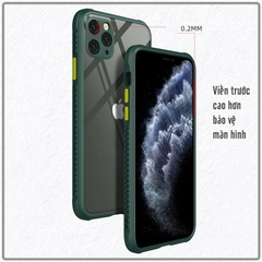 Ốp lưng cho iPhone 12 - 12 Pro - 12 Pro Max / 11 - 11 Pro - 11 Pro Max / X - XS - XR - XS Max / 7 Plus - 8 Plus trong viền màu che camera 4 Góc chống sốc