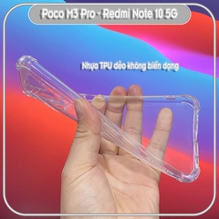 Ốp lưng cho Xiaomi Redmi Note 10 5G - Poco M3 Pro TPU Trong Suốt Che Camera