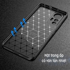 Ốp lưng cho Xiaomi Mi 12 Lite 5G chống sốc Carbon Auto Focus