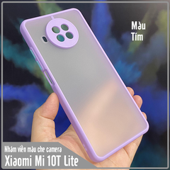 Ốp lưng cho Xiaomi Mi 10T Lite - Redmi Note 9 Pro 5G nhám viền màu che camera