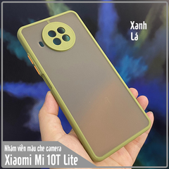 Ốp lưng cho Xiaomi Mi 10T Lite - Redmi Note 9 Pro 5G nhám viền màu che camera