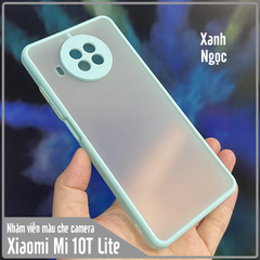 Ốp lưng cho Xiaomi Mi 10T Lite - Redmi Note 9 Pro 5G nhám viền màu che camera