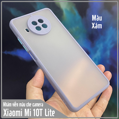 Ốp lưng cho Xiaomi Mi 10T Lite - Redmi Note 9 Pro 5G nhám viền màu che camera