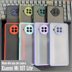 Ốp lưng cho Xiaomi Mi 10T Lite - Redmi Note 9 Pro 5G nhám viền màu che camera