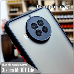 Ốp lưng cho Xiaomi Mi 10T Lite - Redmi Note 9 Pro 5G nhám viền màu che camera