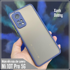 Ốp lưng cho Xiaomi Mi 10T Pro bảo vệ camera nhám viền màu