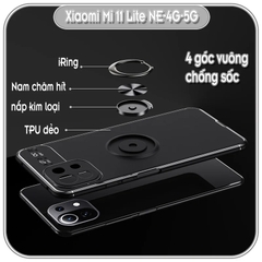 Ốp lưng cho Xiaomi Mi 11 Lite NE - 4G - 5G chống sốc iRing Auto Focus