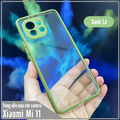 Ốp lưng cho Xiaomi Mi 11 trong viền màu che camera 4 Góc chống sốc