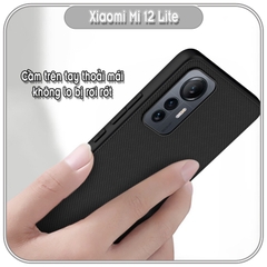 Ốp lưng cho Xiaomi Mi 12 Lite mặt lưng Vải Nillkin viền nhựa TPU dẻo