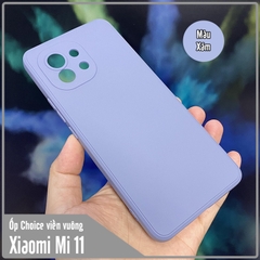 Ốp lưng cho Xiaomi Mi 11 Choice viền vuông dẻo lót nhung che camera