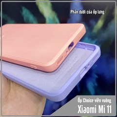 Ốp lưng cho Xiaomi Mi 11 Choice viền vuông dẻo lót nhung che camera