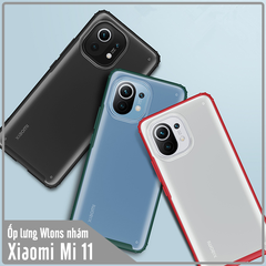 Ốp lưng cho Xiaomi Mi 11 nhám viền màu WLONS