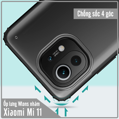 Ốp lưng cho Xiaomi Mi 11 nhám viền màu WLONS