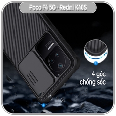 Ốp lưng cho Xiaomi Poco F4 5G - Redmi K40S, Nillkin CamShield Pro che camera