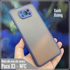 Ốp lưng cho Xiaomi Poco X3 NFC - X3 PRO nhám viền màu che camera