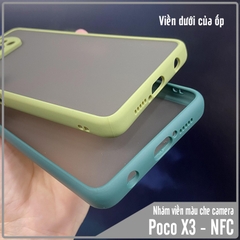 Ốp lưng cho Xiaomi Poco X3 NFC - X3 PRO nhám viền màu che camera
