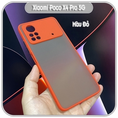 Ốp lưng cho Xiaomi Poco X4 Pro 5G nhám viền màu che camera