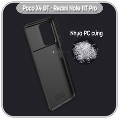 Ốp lưng cho Xiaomi Poco X4 GT - Redmi Note 11T Pro, Nillkin CamShield che camera