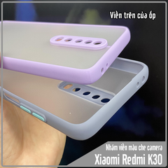 Ốp lưng cho Xiaomi Redmi K30 - Redmi K30 5G trong nhám viền màu che camera