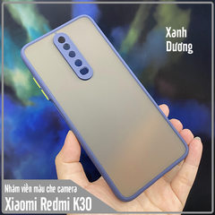 Ốp lưng cho Xiaomi Redmi K30 - Redmi K30 5G trong nhám viền màu che camera