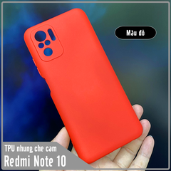 Ốp lưng cho Xiaomi Redmi Note 10S - Note 10 4G, nhựa TPU dẻo màu lót nhung che camera