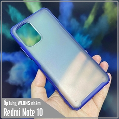 Ốp lưng chống sốc cho Xiaomi Redmi Note 10 4G - Redmi Note 10S nhám viền màu WLONS