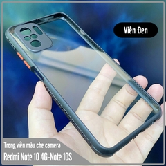 Ốp lưng Xiaomi Redmi Note 10S - Note 10 4G trong viền màu che camera 4 Góc chống sốc