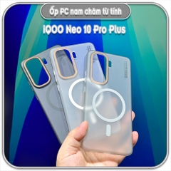 Ốp PC mỏng cho iQOO Neo 10 Pro Plus, có nam châm sạc từ tính