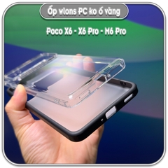 Ốp chống sốc wlons cho Poco X6 - X6 Pro - M6 Pro, lưng PC không ố vàng