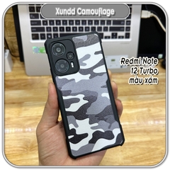 Ốp cho Redmi Note 12 - 12S - 12 Turbo - 12 Pro 4G 5G, Xundd Camouflage 4 góc chống sốc