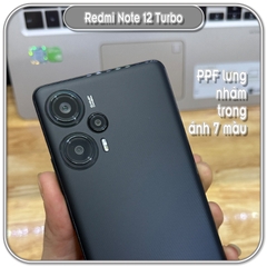 Miếng dán PPF cho Redmi Note 12 Turbo, chống trầy mặt lưng, trong - nhám - 7 màu