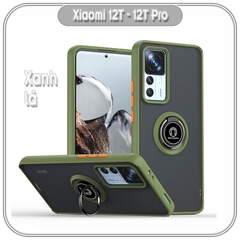 Ốp lưng Xiaomi 12T - 12T Pro, nhám iRing che camera viền màu