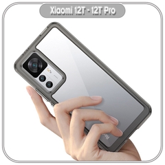 Ốp lưng cho Xiaomi 12T - 12T Pro, trong viền màu, nút kim loại