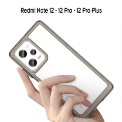 Ốp lưng cho Redmi Note 12 4G 5G - 12 Pro 4G 5G - 12 Pro Plus - 12 Turbo - 12S, trong viền màu, nút kim loại