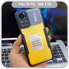 Ốp lưng cho Xiaomi Poco M4 Pro - Redmi Note 11 chống sốc trong viền nhựa dẻo XunDD - Hàng nhập khẩu - Trong Viền Đen