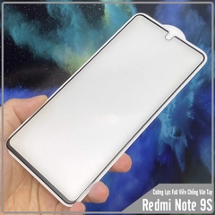 Kính cường lực cho Xiaomi Redmi Note 9S - Note 9 Pro chống vân tay Full viền Đen