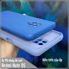 Ốp lưng cho Redmi Note 9S - Note 9 Pro, nhựa TPU dẻo màu lót nhung che camera