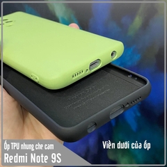 Ốp lưng cho Redmi Note 9S - Note 9 Pro, nhựa TPU dẻo màu lót nhung che camera