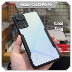 Ốp Redmi Note 12 4G - 12S - 12 Pro - 12 Turbo, chống sốc XUNDD lưng PC không bị ố vàng