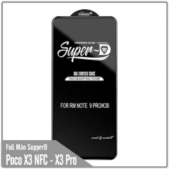 Kính cường lực Super D cho Xiaomi Poco X3 NFC - X3 PRO Full viền Đen MIETUBL