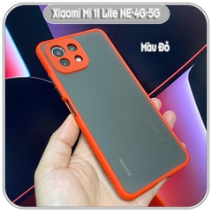 Ốp lưng cho Xiaomi Mi 11 Lite NE-4G-5G nhám viền màu che camera