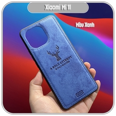 Ốp lưng cho Xiaomi Mi 11 giả da con hươu DEER