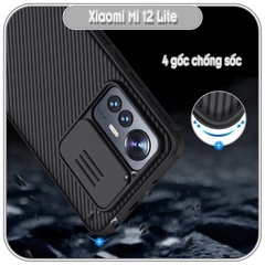 Ốp lưng cho Xiaomi Mi 12 Lite Nillkin CamShield Pro che camera