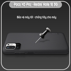 Ốp lưng cho Xiaomi Poco M3 Pro - Redmi Note 10 5G Frosted Shield nhựa PC cứng Nillkin , Vân nhám , chống vân tay.