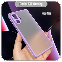 Ốp lưng cho Xiaomi Redmi K40 Gaming nhám viền màu che camera