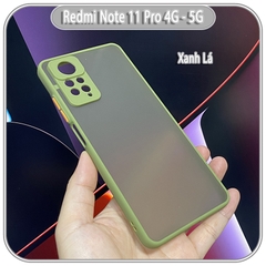 Ốp lưng cho Xiaomi Redmi Note 11 Pro 4G - 5G - Note 12 Pro 4G, nhám viền màu che camera