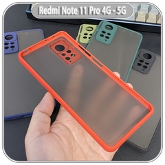 Ốp lưng cho Xiaomi Redmi Note 11 Pro 4G - 5G - Note 12 Pro 4G, nhám viền màu che camera