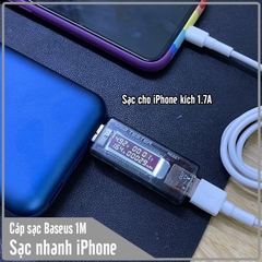 Cáp sạc nhanh Baseus Mini White 1M 2.4A dùng cho iPhone - iPad